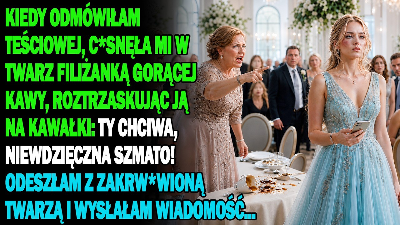 Wesela szwagierki nie zapomnę do końca życia. Nie przez dekoracje ani muzykę, ale przez to, jak moja teściowa chlusnęła mi w twarz gorącą kawą na oczach setek gości. „Ty skąpa, niewdzięczna...