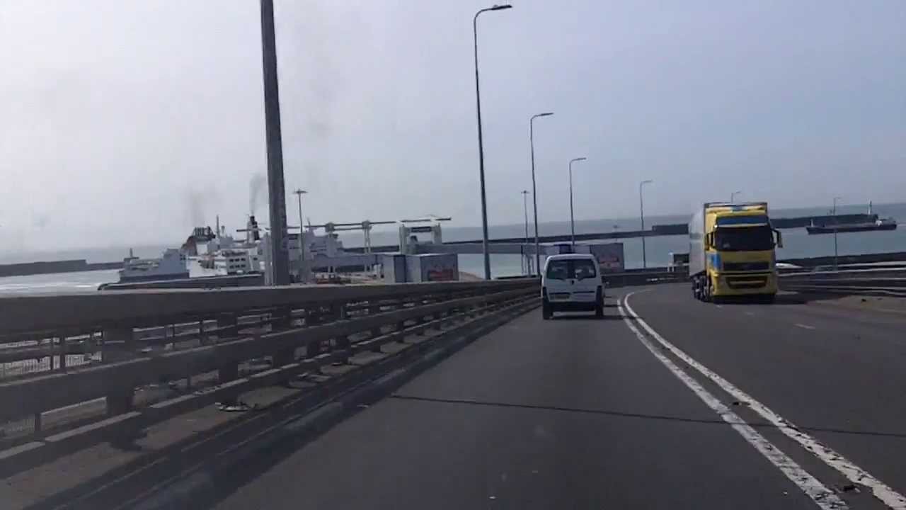 Dover Ferry Port arrival from London on A2 Jubilee Way YouTube