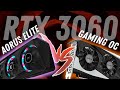 Сравнили видеокарты RTX 3060 LHR Aorus Elite vs RTX 3060 12Gb Gaming OC от GIGABYTE. Разборка