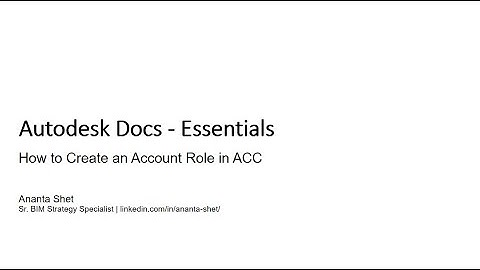 How to Create an Account Role in ACC — Admin Guide