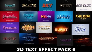 3D Text Effect Pack 6  In PSD Files |English| |Photoshop Tutorial|