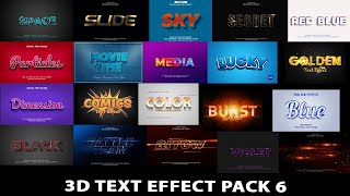 3D Text Effect Pack 6  In PSD Files |English| |Photoshop Tutorial|