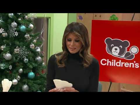 watch:-melania-trump-shares-christmas-spirit-at-children's-hospital