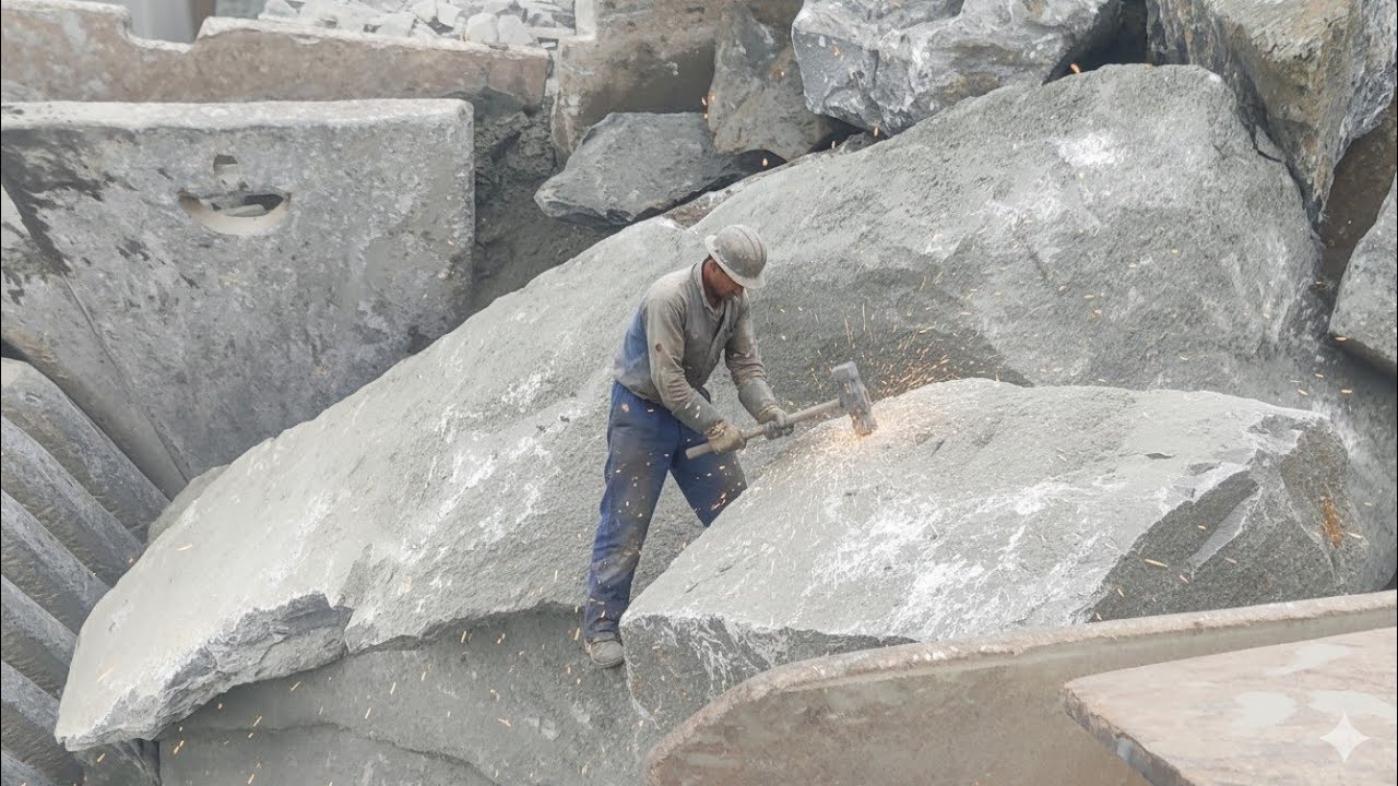 How is stone ground?