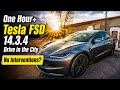 One Hour+ Tesla FSD 14.3.4 Drive in the City – No Interventions?