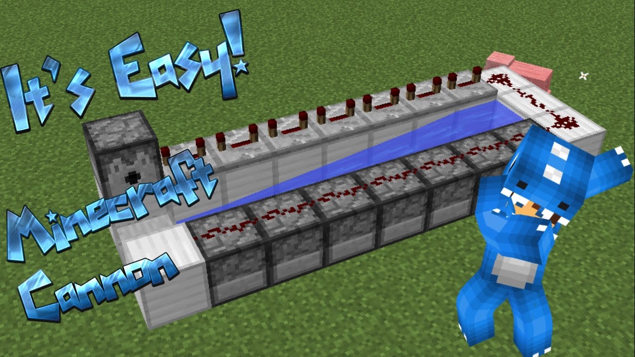 Minecraft How to make the 'Simpliest' minecraft TNT cannon (First