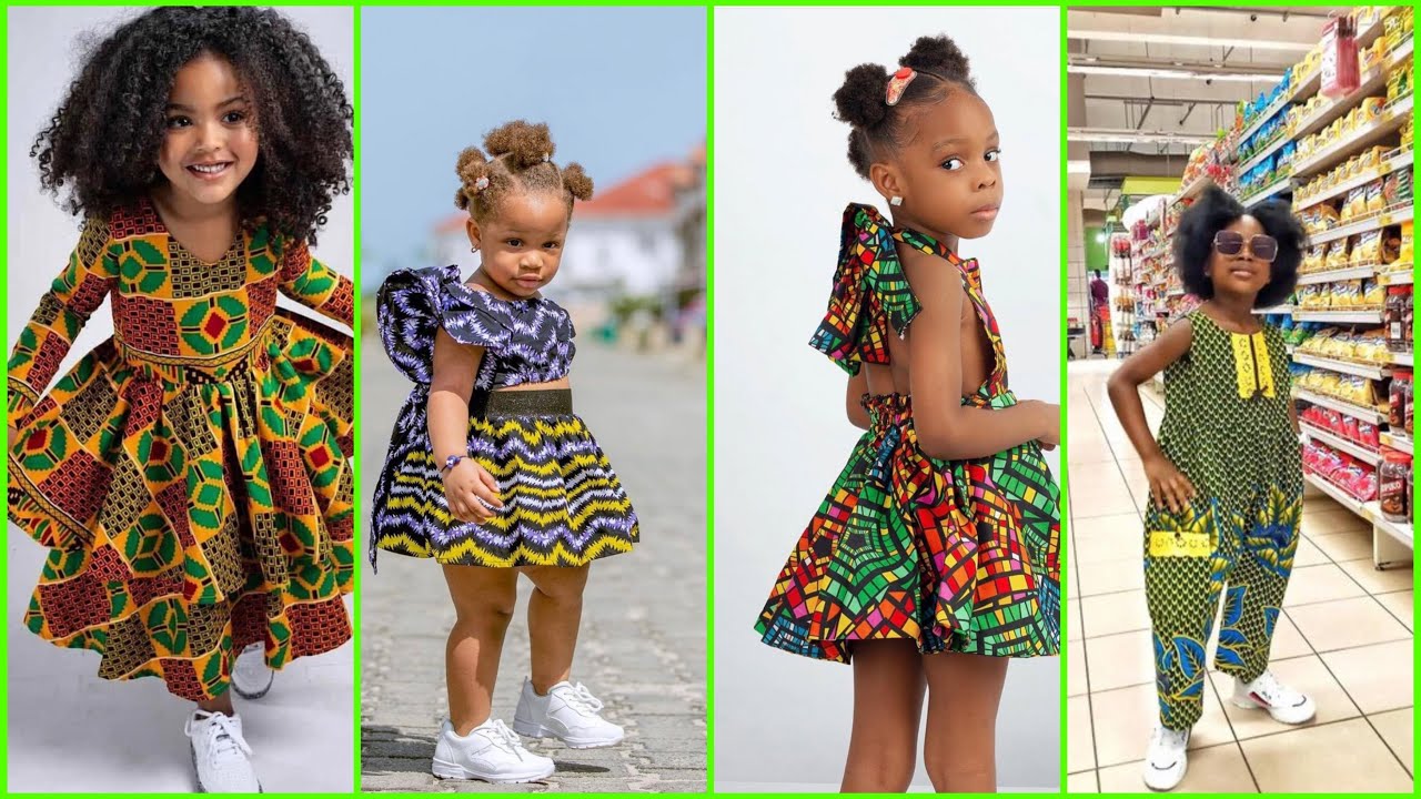 2pc Girls Ankara Print Matching Outfit Set For Sibling - Kiddies Vibe