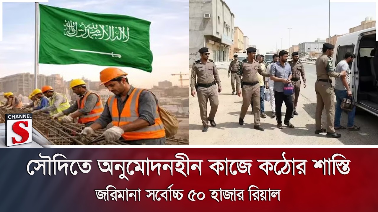 সৌদিতে অনুমোদনহীন কাজে কঠোর শাস্তি; জরিমানা সর্বোচ্চ ৫০ হাজার রিয়াল | Channel S News