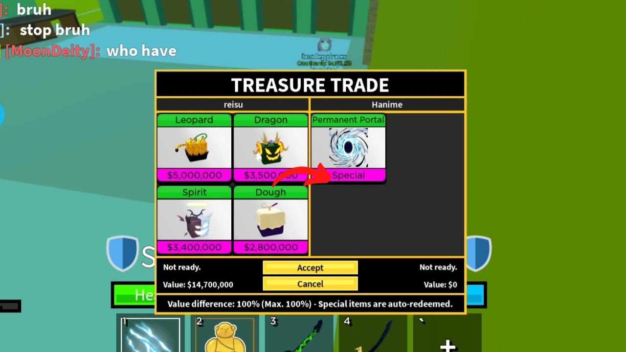 Trading Permanent PORTAL Fruit For 96 Hours.. *Insane Trades* (Blox Fruits)  