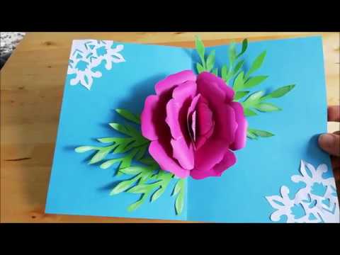 DIY: Cómo hacer Tarjetas Pop-Up de Flores. Manualidades para el día de la  Madre - YouTube