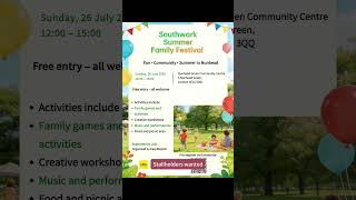Stallholders Wanted 26 July Nunhead