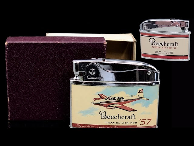 cigarette lighter airplane 1929 Demley art deco table cigar Vintage Art Deco Airplane Cigarette