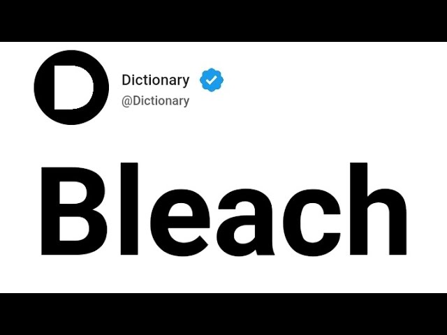 What does bleach mean?  Learn English at English, baby!