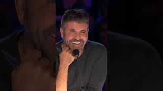 Simon can't stop laughing! 🤣 #shorts #agt #simoncowell