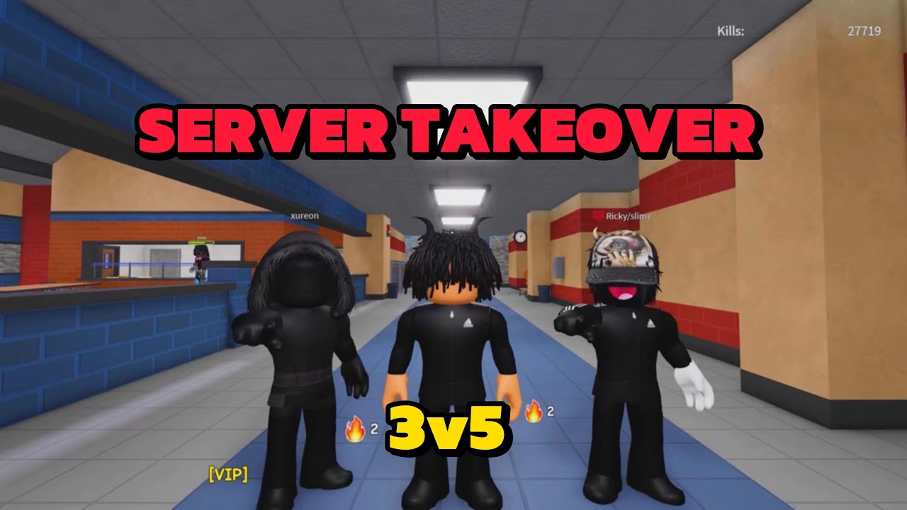 I TOOK OVER AN ENTIRE SERVER IN ( ROBLOX FING IN A SCHOOL )