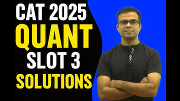 CAT 2025 Slot 3 Quant Answers.