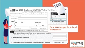IRS Form 941 Changes for 3rd and 4th Quarters 2020 | ExpressEFile