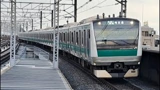 JR東日本埼京線E233系ハエ124編成各駅停車新宿駅行き武蔵浦和駅到着(2023/6/14)