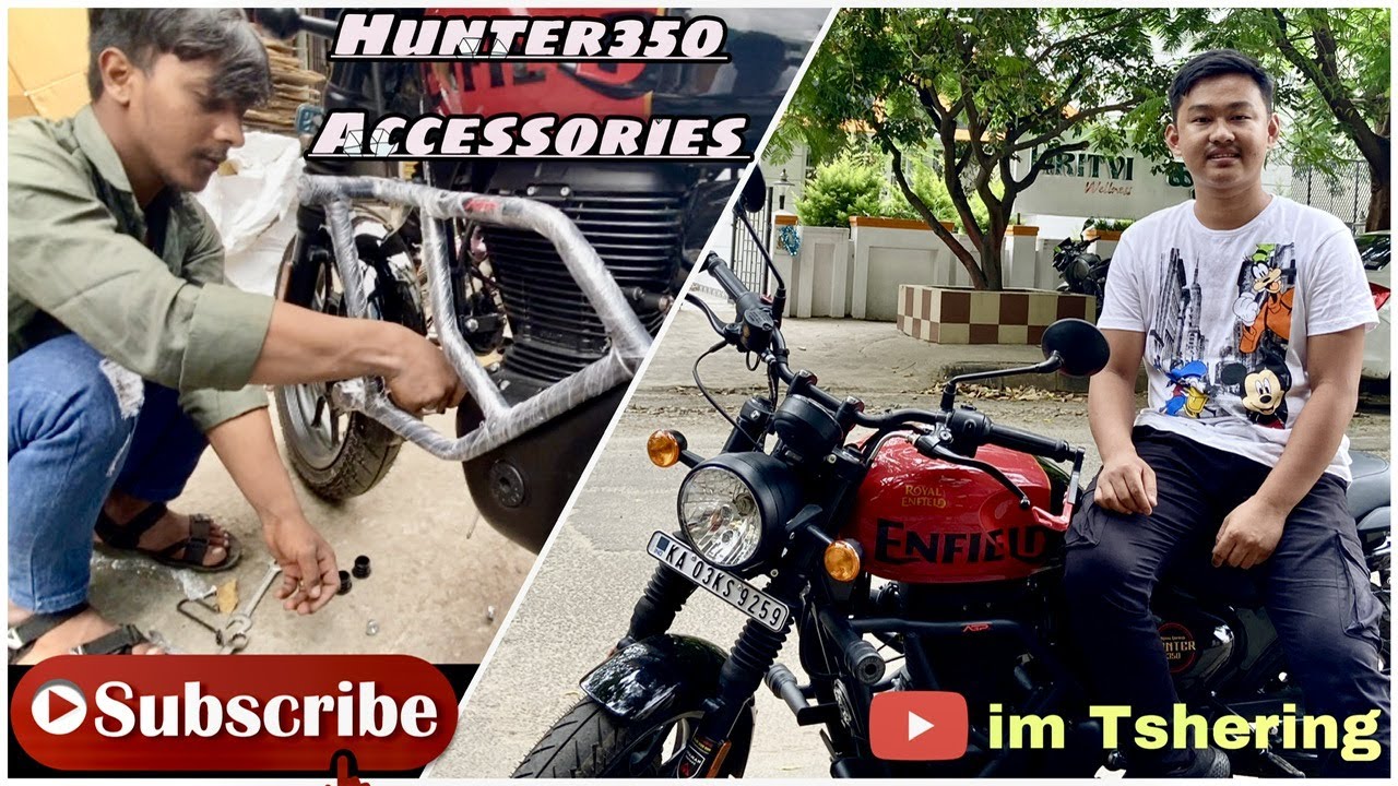 Royal Enfeild Hunter350 Accessories fitting in JC Road Cheap&Best