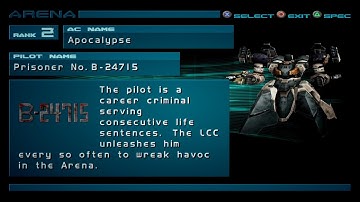 Rank 2: Prisoner No. B-24715 | Arena | Armored Core 2