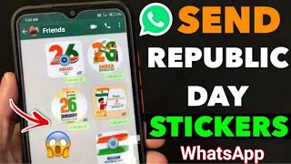 WhatsApp New Update amazing republic day sticker in WhatsApp #shorts screenshot 3