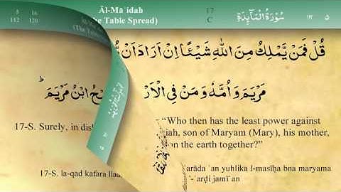 ✔005 -Surah Al-Māʼida سورة المائدة (The Table Spread with Food) - Mishary Rashid Alafasy