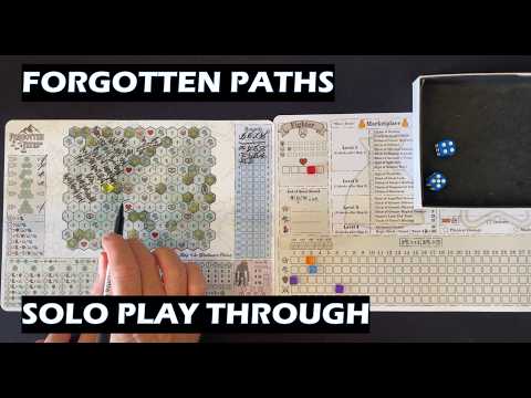 Forgotten Paths solo play through PNP board game