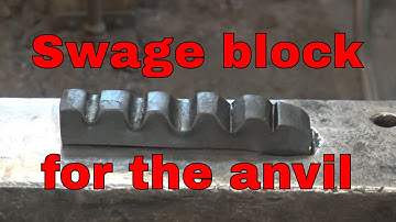 Forging a swage block for the anvil - blacksmithing tools