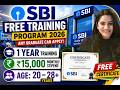 SBI Free Training Program 2026 | ₹15,000 Monthly Stipend + Certificate | Any Graduate Banking Job