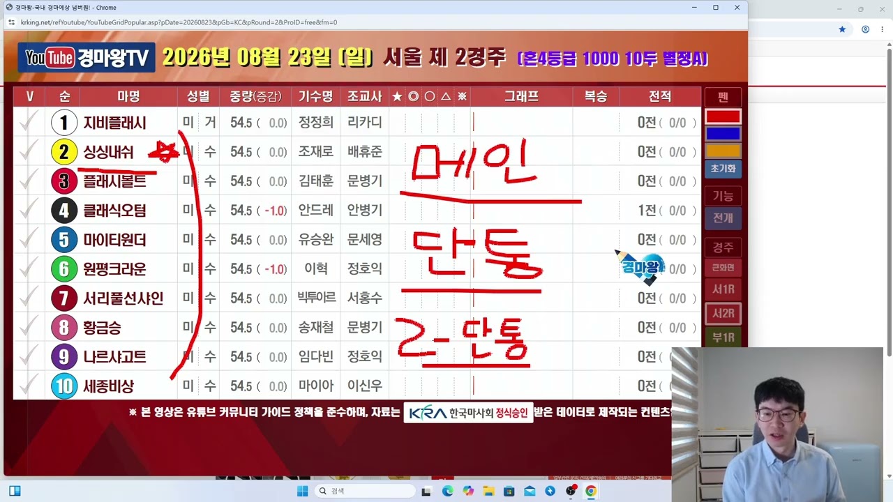 8월 23일 일요일 분석 방송 (오리지날메인단통/딱한구녁정조준/함께응원하십시오/감사합니다)