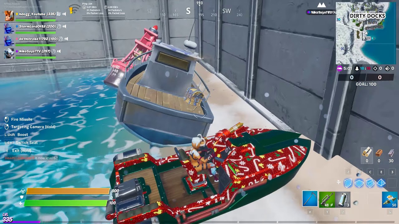 Light a Frozen Firework found on beaches in Sweaty Sands, Craggy Cliffs, or Dirty Docks Fortnite