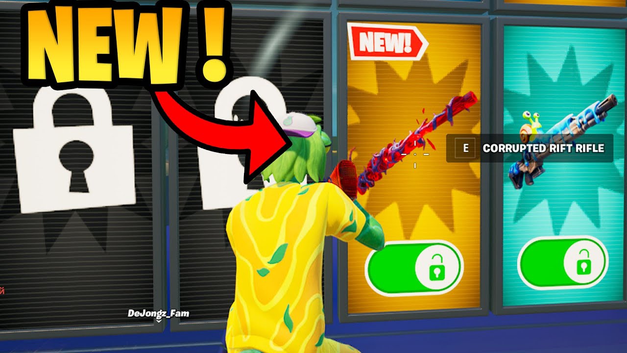 How To Get NEW Corrupted Rift Rifle in 1vs1 with every gun Fortnite ...