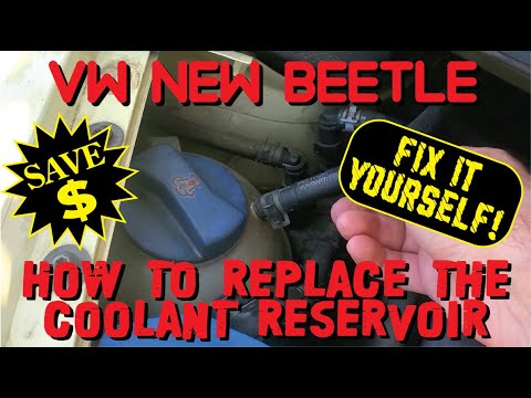 VW New Beetle How To Replace a Leaking Coolant Reservoir. - YouTube