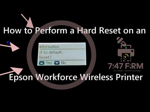 video FASTEST Way to Hard Reset an Epson WF-2750 Wireless Printer to Factory Settings