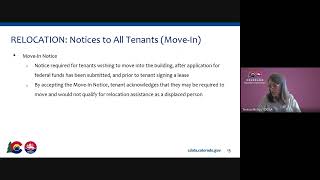 OHFS Webinar Series: Federal Requirements for Acquisition and Relocation
