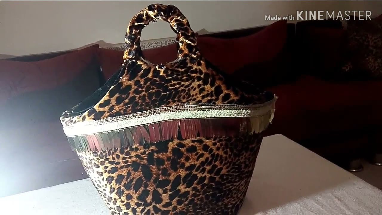 تغليف سلة بلاستيك بشكل انيق👌💖😍