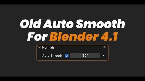 Fix Auto Smooth in Blender 4.1 Update with this Free Addon| Old Auto Smooth| Free Blender Addon