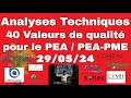 Analyses techniques socits de qualits  rubis pea peapme  asml air liquide lvmh et 