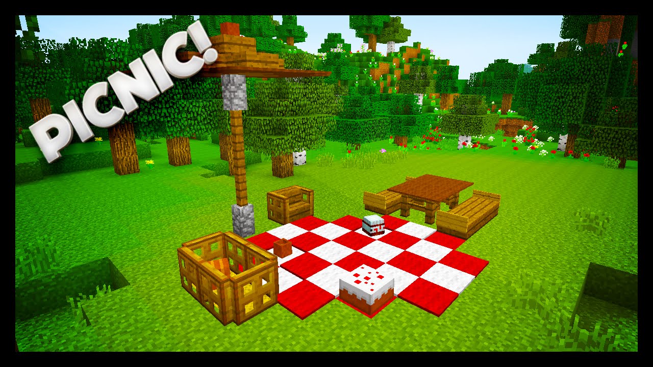 Minecraft - How To Make A Picnic - YouTube