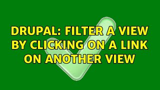 Drupal: Filter a view by clicking on a link on another view