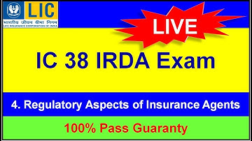 IC 38 IRDA AGENT EXAM NEW  2025 | IC38 MOCK TEST ▶️4 | LIC REGULATORY ASPECTS OF INSURANCE AGENTS