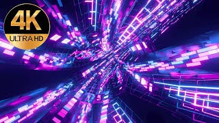 10 Hour 4k Tv screensaver Unique Color flip tunnel Relax Abstract neon tunnel Background Video loop