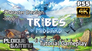 Tribes of Midgard - Character Create, Intro & Tutorial with Timestamps on PS5[4K60 Video]