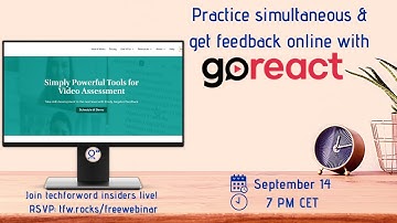 Practice simultaneous and get feedback with GoReact - WEBINAR