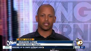 Video has been released showing parkrose high coach, keanon lowe,
disarm a gunman in classroom last may.