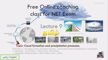 CSIR - NET JRF / LS EARTH SCIENCE | IMPORTANT TOPIC | Lec. 9 - Cloud form. & precipitation, Tamil