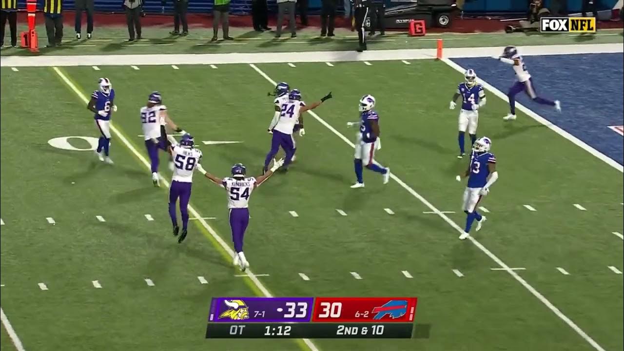 PATRICK PETERSON GAME WINNING INT OFF JOSH ALLEN Bills vs Vikings