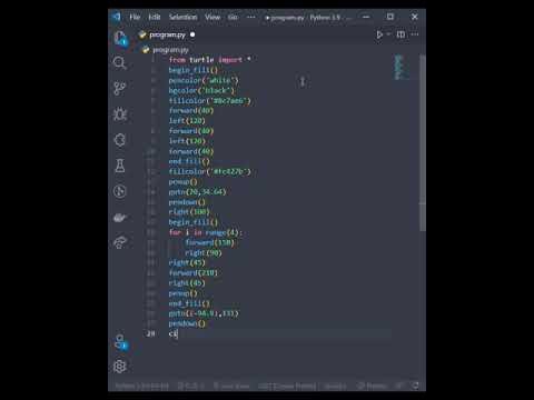 Draw kite with python turtle🤩😍| Kite using python turtle | python ...