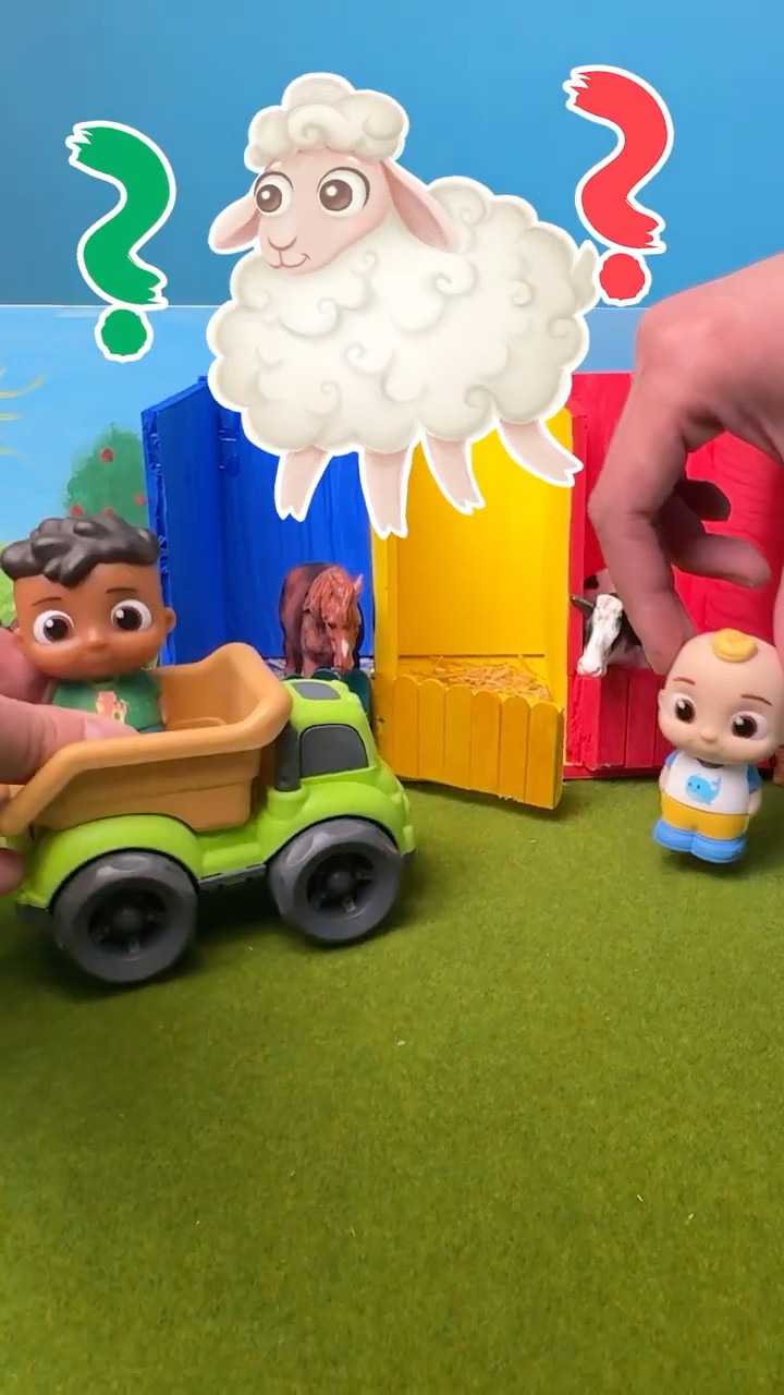 Cody Teaches JJ How to Rescue Sheep?  at the Farm! CoComelon Toys! #shorts