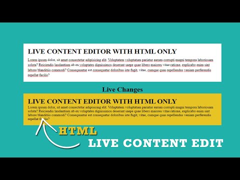 Live content ️✏️ DOM Editor With HTML Only | Try to Implement this New Feature into you Projects